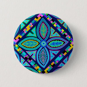 Chapa Redonda De 5 Cm Cuadrado de la abuela floral contemporáneo