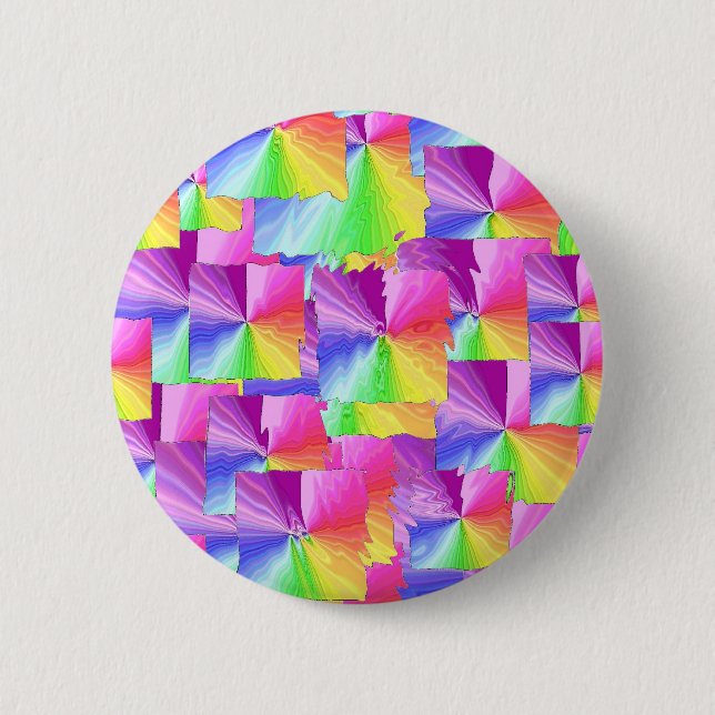Chapa Redonda De 5 Cm Cuadrados del arco iris (Anverso)