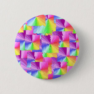 Chapa Redonda De 5 Cm Cuadrados del arco iris