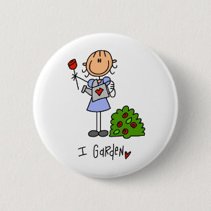 Chapa Redonda De 5 Cm Cuadro camisetas y regalos del palillo del jardín