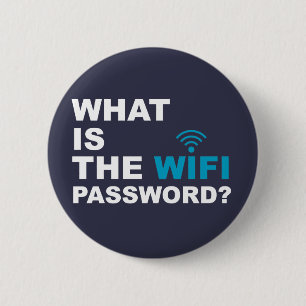 Chapa Redonda De 5 Cm Cuál es la contraseña de WIFI divertida