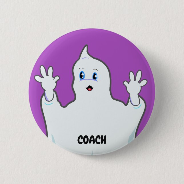 Chapa Redonda De 5 Cm Cuate Coach Ginger Ghost (Anverso)