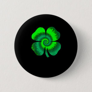 Chapa Redonda De 5 Cm Cuatro hojas de cetro tie Dye St Patrick's Day Luc