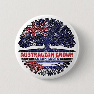 Chapa Redonda De 5 Cm Cuba Bandera de raíces cubanas australianas