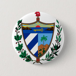 Chapa Redonda De 5 Cm cuba coat of arms