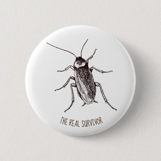 Chapa Redonda De 5 Cm Cucaracha (Anverso)