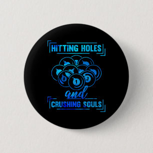 Chapa Redonda De 5 Cm Cue Funny Billiards Pool Player Funny
