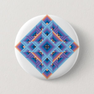 Chapa Redonda De 5 Cm Cuello de diamante en azul y púrpura