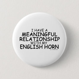 Chapa Redonda De 5 Cm Cuerno de Inglés de Relación Significativa