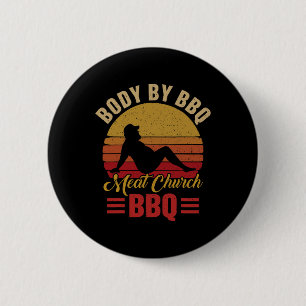 Chapa Redonda De 5 Cm Cuerpo De Hombre Por Bbq Vintage Carne Iglesia A L