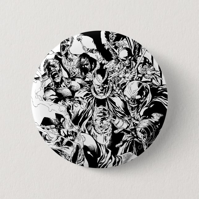 Chapa Redonda De 5 Cm Cuerpo negro de la linterna - blanco y negro (Anverso)