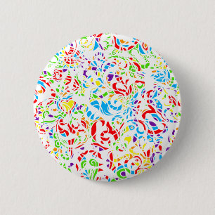 Chapa Redonda De 5 Cm Cuidada colorida pintura abstracta almohadilla del