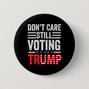 Chapa Redonda De 5 Cm Cuidado aún votando a Trump Trump 2024