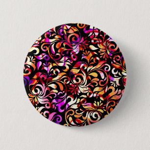 Chapa Redonda De 5 Cm Cuidados patrones florales de colores