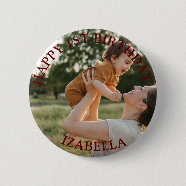 Chapa Redonda De 5 Cm Cuidados Regalos Feliz cumpleaños (Anverso)