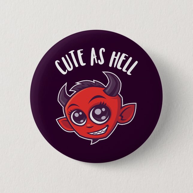 Chapa Redonda De 5 Cm Cuidar como diablo (Anverso)