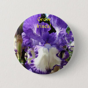 Chapa Redonda De 5 Cm ¡Cultiva Lirios! Botones Flor de Lirio Morado boto