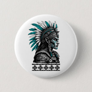 Chapa Redonda De 5 Cm Cultura azteca pueblo indígena maya