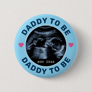 Chapa Redonda De 5 Cm Cumple de Foto Personalizada para Futuro Papá en l