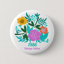 Cumpleaños 40 moderno floral elegante colorido