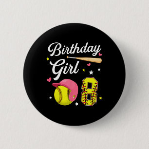 Chapa Redonda De 5 Cm Cumpleaños 8 niña Softll Octavo Cumpleaños 8 años 
