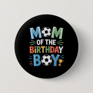 Chapa Redonda De 5 Cm Cumpleaños de fútbol niño vida de mamá fútbol fami
