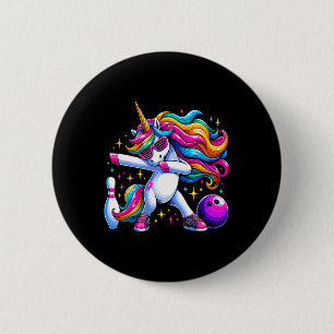 Chapa Redonda De 5 Cm Cumpleaños de la brigada de bolos de Unicorn Dabbi
