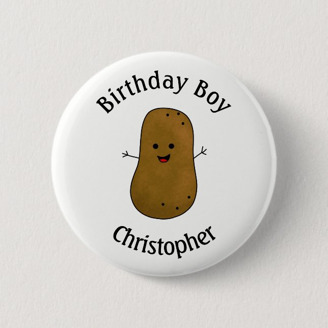 Chapa Redonda De 5 Cm Cumpleaños de Papa Personalizada (Anverso)