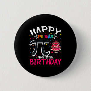 Chapa Redonda De 5 Cm Cumpleaños del Día Pi Amante de las Matemáticas Fe
