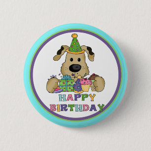 Chapa Redonda De 5 Cm Cumpleaños del perro