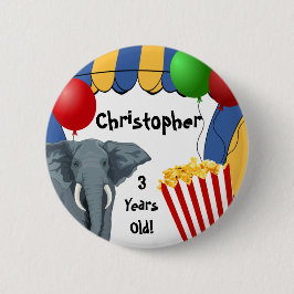 Chapa Redonda De 5 Cm Cumpleaños del personalizado del carnaval del