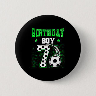 Chapa Redonda De 5 Cm Cumpleaños divertido de 7 años niño tema fútbol fi