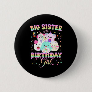 Chapa Redonda De 5 Cm Cumpleaños Familia Squish Squad Hermana Mayor De L