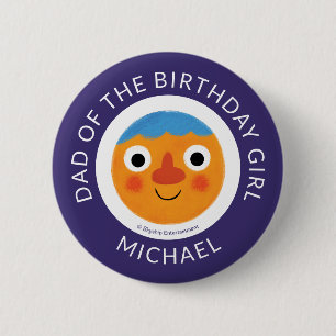 Chapa Redonda De 5 Cm Cumpleaños festivo de personajes súper simples