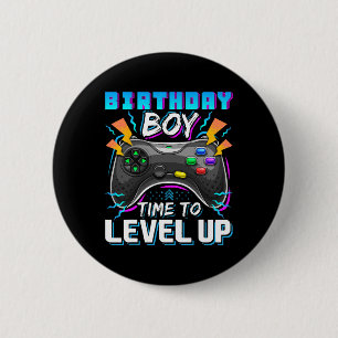 Chapa Redonda De 5 Cm Cumpleaños Hora Del Niño Para Levantar Videojuego