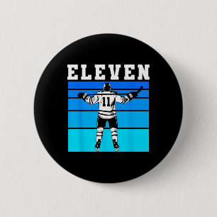 Chapa Redonda De 5 Cm Cumpleaños once Hockey Niño 11 Cumpleaños Hockey s