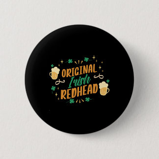 Chapa Redonda De 5 Cm Cumpleaños Original Irlandés Pelirrojo Irlanda St.