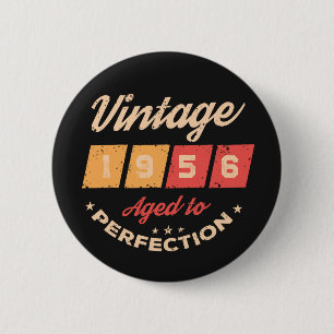 Chapa Redonda De 5 Cm Cumpleaños personalizado setenta vintage 70 años d
