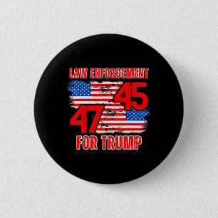 Chapa Redonda De 5 Cm Cumplimiento De La Ley Para Trump 45 47