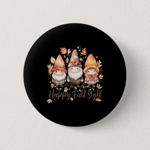 Chapa Redonda De 5 Cm Cuna femenina de Halloween de Cute Happy Fall Y'Al