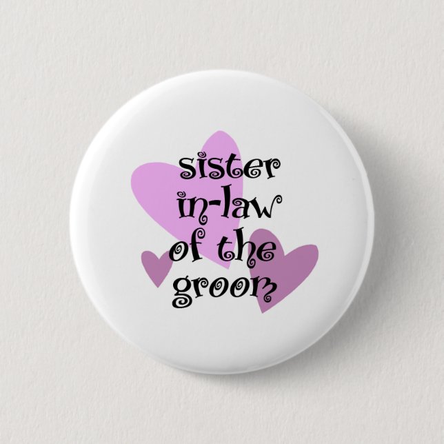 Chapa Redonda De 5 Cm Cuñada del novio (Anverso)