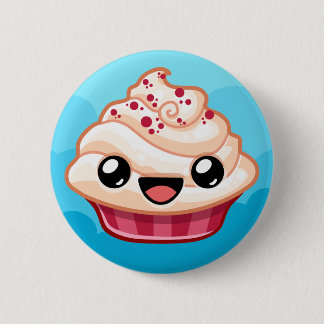 Chapa Redonda De 5 Cm Cupcake Rojo/Blanco - Salto Feliz