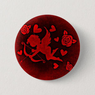 Chapa Redonda De 5 Cm Cupido rojo