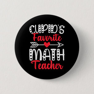 Chapa Redonda De 5 Cm Cupidos Matemáticas Favoritas Teacher Valentine