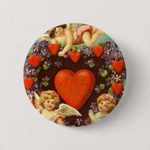 Chapa Redonda De 5 Cm Cupids de la tarjeta del día de San Valentín 3 d
