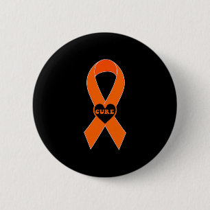 Chapa Redonda De 5 Cm Cura Cinta Naranja Esclerosis Múltiple Conciencia 