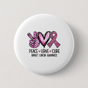 Chapa Redonda De 5 Cm Cura de amor Cinta rosa Cáncer de pecho Conciencia