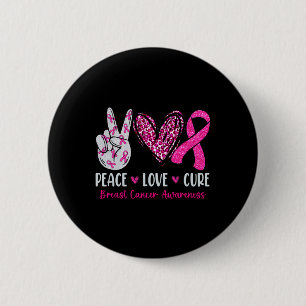 Chapa Redonda De 5 Cm Cura de amor Cinta rosa Conciencia sobre el cáncer