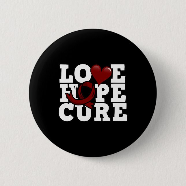 Chapa Redonda De 5 Cm Cura de esperanza de amor - Conciencia de células  (Anverso)