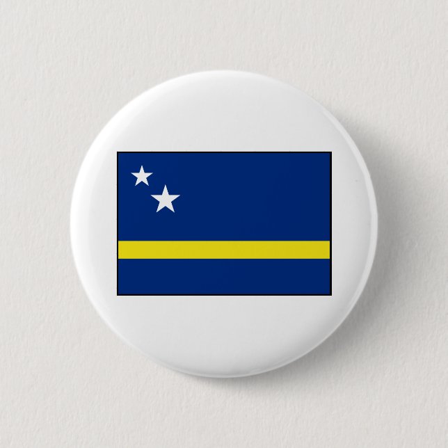 Chapa Redonda De 5 Cm Curaçao - bandera de Curacaoan (Anverso)